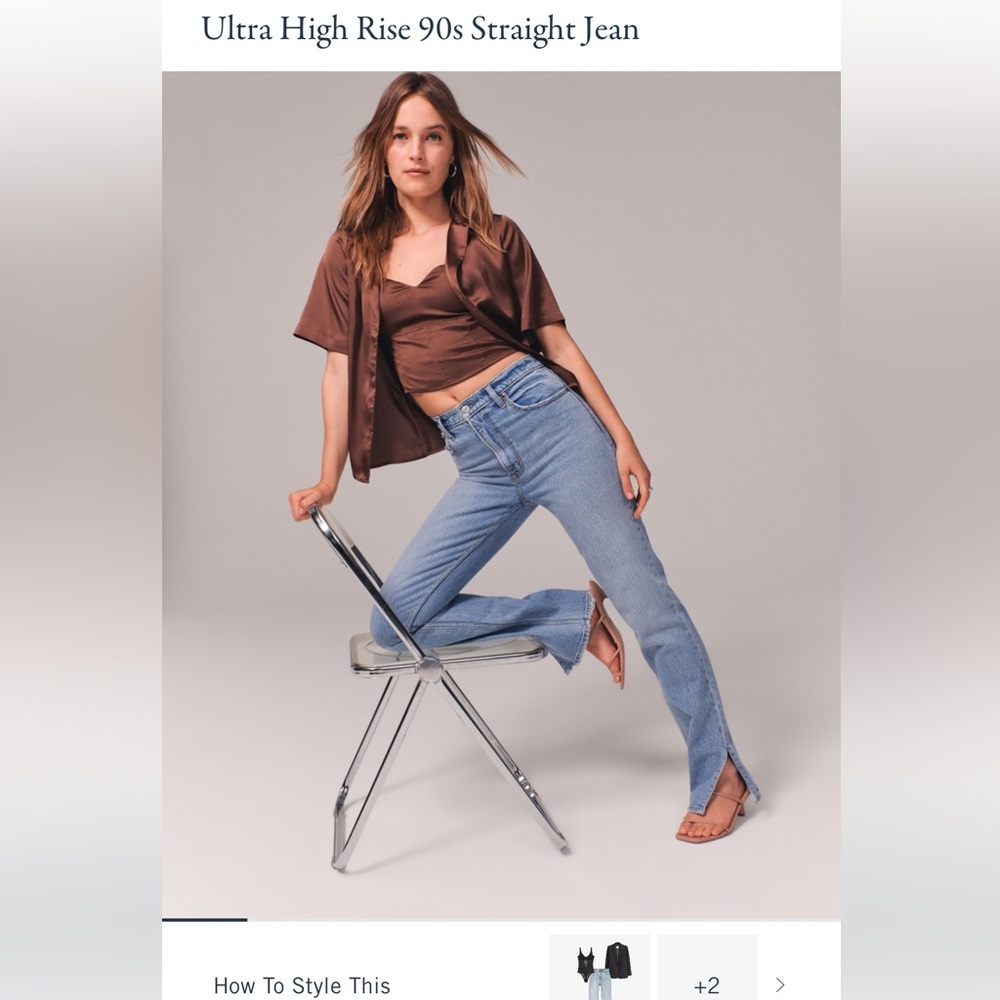 Abercrombie Ultra High Rise 90’s Straight Jeans